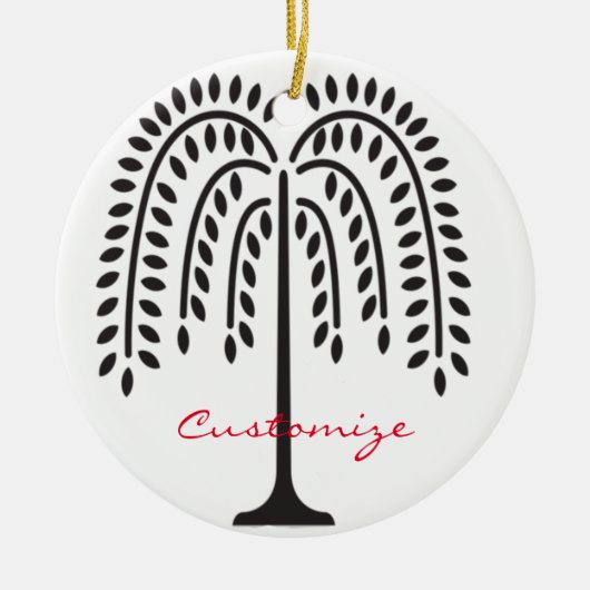 Wonende Wilde Silhouette Thunder_Cove Keramisch Ornament (Voorkant)