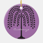Wonende Wilde Silhouette Thunder_Cove Keramisch Ornament (Achterkant)