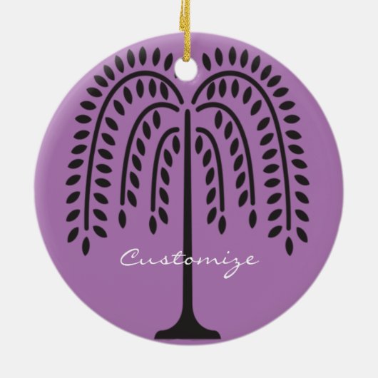 Wonende Wilde Silhouette Thunder_Cove Keramisch Ornament (Achterkant)