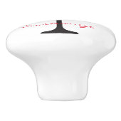 Wonende Wilde Silhouette Thunder_Cove Keramische Knop (Zijkant)