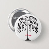 Wonende Wilde Silhouette Thunder_Cove Ronde Button 5,7 Cm (Voorkant /achterkant)