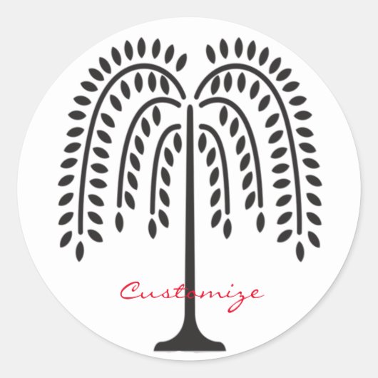 Wonende Wilde Silhouette Thunder_Cove Ronde Sticker (Voorkant)