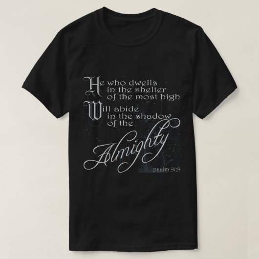 Woning in de schuilplaats van de Almachtige T-shirt (Design voorkant)
