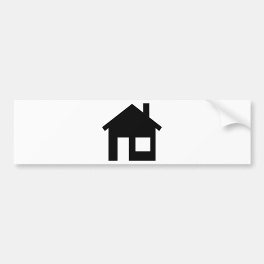 Woning onroerend goed bumpersticker (Voorkant)