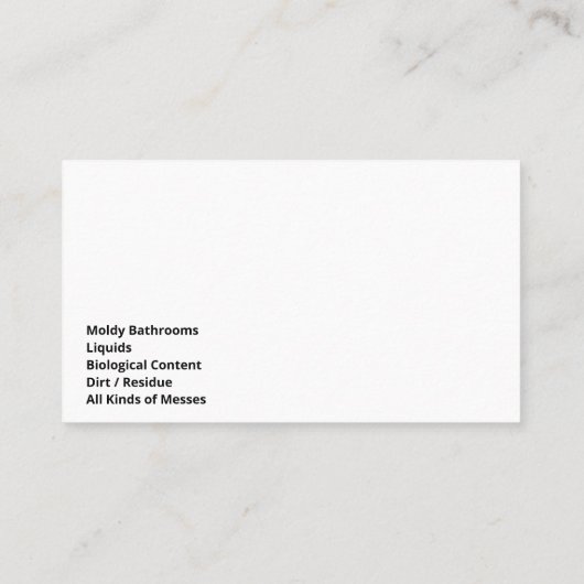 Woning | Squeegee-logo | Schoonmaken Visitekaartje (Achterkant)