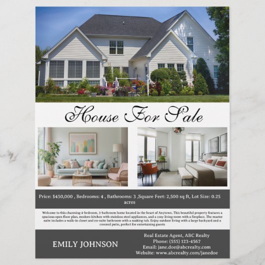 Woning te koop flyer (Voorkant)