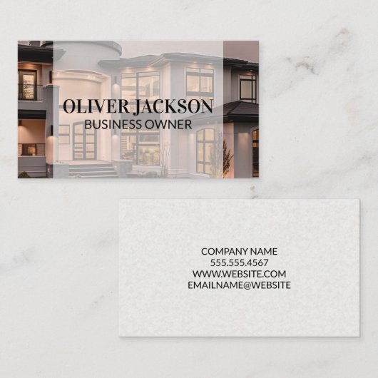 Woning Vastgoed Achtergrond Visitekaartje (Voorkant / Achterkant)