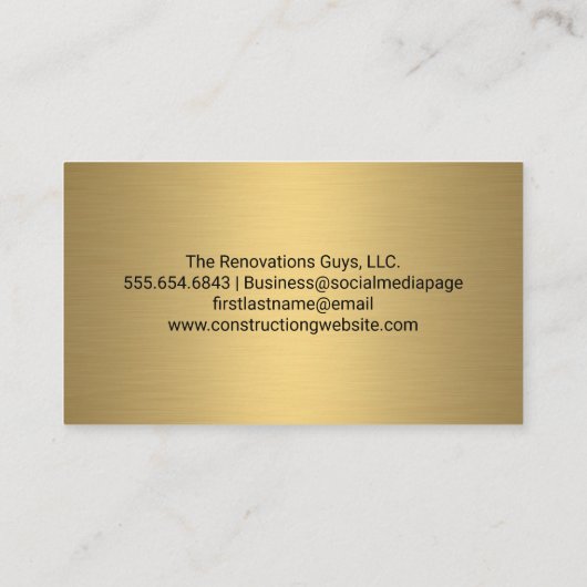 woningbouw | aannemer visitekaartje (Achterkant)