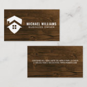 woningbouw | houten visitekaartje (Voorkant / Achterkant)