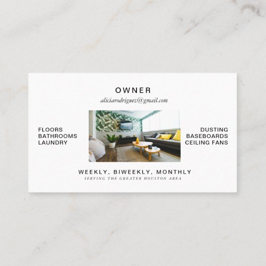 Woningdiensten voor de bewaring van bezittingen Tw Visitekaartje (Achterkant)