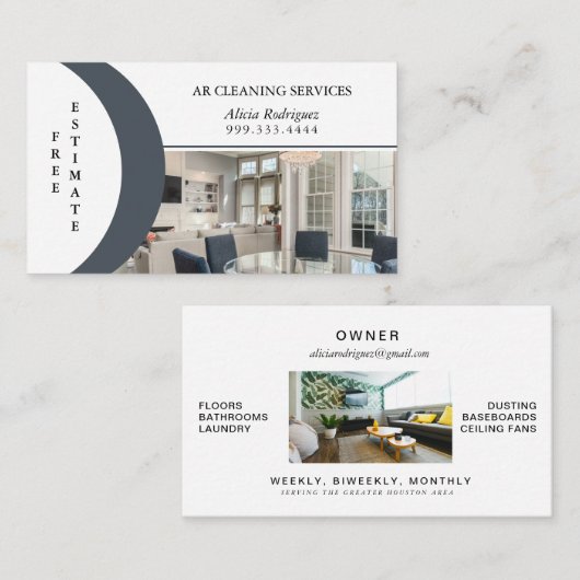 Woningdiensten voor de bewaring van bezittingen Tw Visitekaartje (Voorkant / Achterkant)