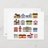 woningen-157869 woningen architectonische gebouwen briefkaart (Voorkant / Achterkant)