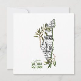 Woningen binnen de kaart, omarmd door olijftakken