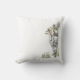 Woningen binnen de kaart, omarmd door olijftakken kussen