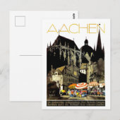 Woningen in Aken, Duitsland, oud reizen Briefkaart (Voorkant / Achterkant)