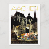 Woningen in Aken, Duitsland, oud reizen Briefkaart (Voorkant)