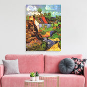Woningen in Auvers door Vincent van Gogh Canvas Afdruk (Insitu (Woonkamer))