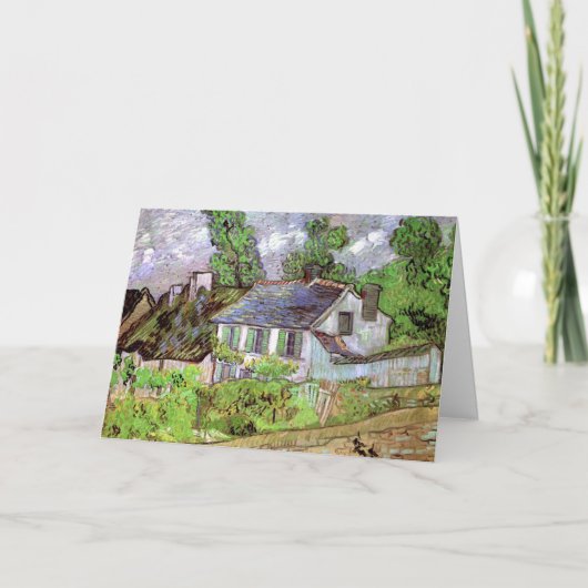 Woningen in Auvers door Vincent van Gogh Kaart (Voorkant)