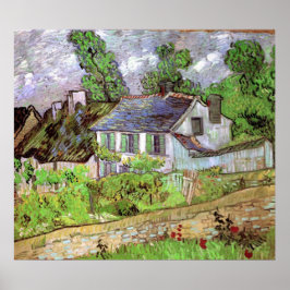 Woningen in Auvers door Vincent van Gogh Poster