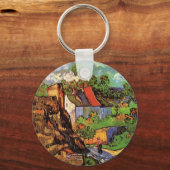 Woningen in Auvers door Vincent van Gogh Sleutelhanger (Voorkant)
