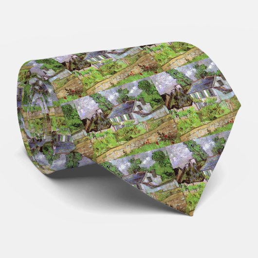 Woningen in Auvers door Vincent van Gogh Stropdas (Opgerold)