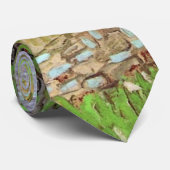 Woningen in Auvers door Vincent van Gogh Stropdas (Opgerold)