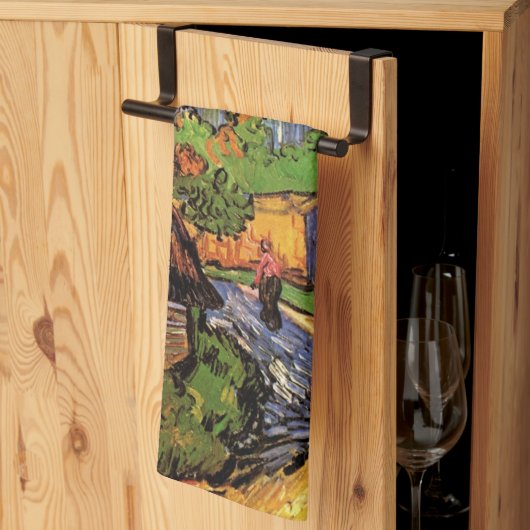 Woningen in Auvers door Vincent van Gogh Theedoek (Derde Gevouwen)