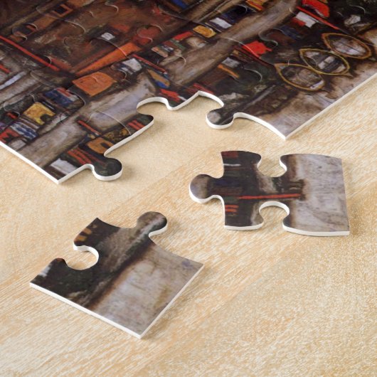 Woningen met wasgoed (Seeburg II) van Egon Schiele Legpuzzel (Zijkant)