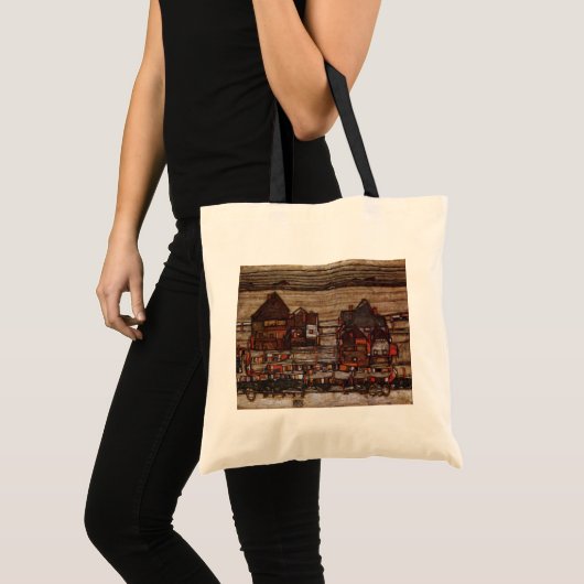 Woningen met wasgoed (Seeburg II) van Egon Schiele Tote Bag (Voorkant (product))
