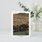 Woningen tegen de bergen van Schiele Egon Briefkaart (Staand voorkant)