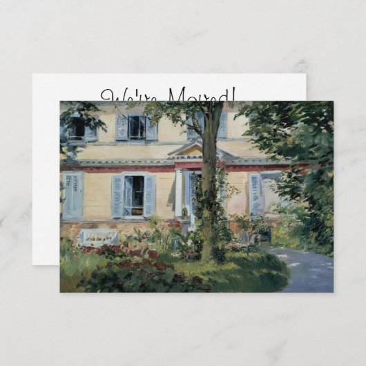  woningen van Manet, adreswijziging Kaart (Voorkant / Achterkant)