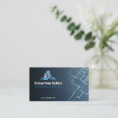 Woningenbouw | Darkblue Drafter Visitekaartje (Staand voorkant)