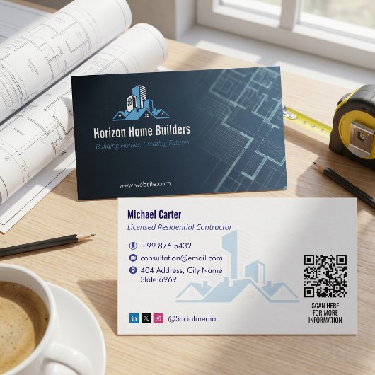 Woningenbouw | Darkblue Drafter Visitekaartje