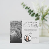 Woningmakelaar Wegen Leiden Naar Thuis Kerst Groet Briefkaart (Staand voorkant)