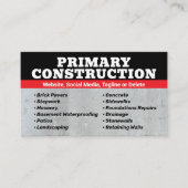 woningverbetering in de bouw visitekaartje (Voorkant)