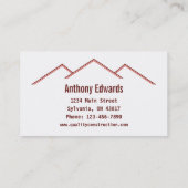 Woningverbouwing / constructie visitekaartje (Achterkant)