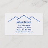 Woningverbouwing / constructie visitekaartje (Achterkant)