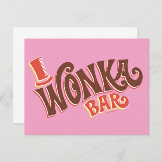 Wonka Bar Logo Notitiekaartje (Voorkant / Achterkant)