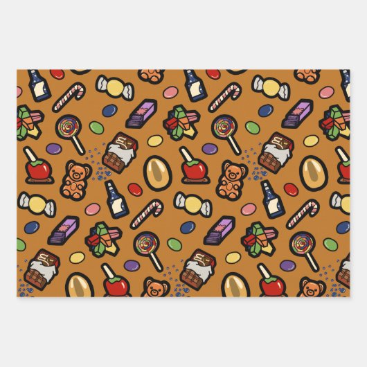 Wonka Factory geïnspireerd wikkelpapier Set van 3 Inpakpapier Vel (Voorkant 3)