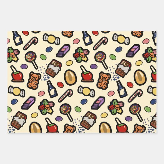 Wonka Factory geïnspireerd wikkelpapier Set van 3 Inpakpapier Vel (Voorkant 2)