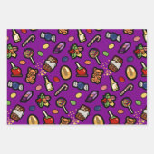 Wonka Factory geïnspireerd wikkelpapier Set van 3 Inpakpapier Vel (Voorkant)