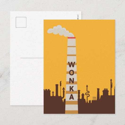 Wonka Factory Silhouette Briefkaart (Voorkant / Achterkant)