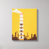 Wonka Factory Silhouette Canvas Afdruk (Voorkant)