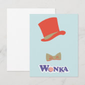 Wonka Hoed en Strikdas Notitiekaartje (Voorkant / Achterkant)
