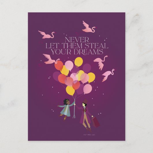 Wonka "Laat ze nooit je dromen stelen" Briefkaart (Voorkant)