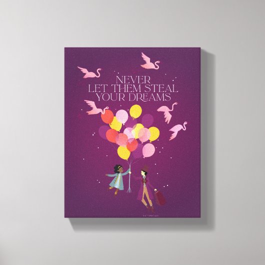 Wonka "Laat ze nooit je dromen stelen" Canvas Afdruk (Voorkant)