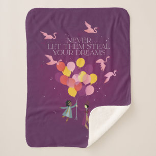 Wonka "Laat ze nooit je dromen stelen" Sherpa Deken