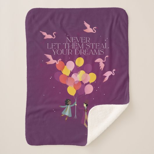 Wonka "Laat ze nooit je dromen stelen" Sherpa Deken (Voorkant)