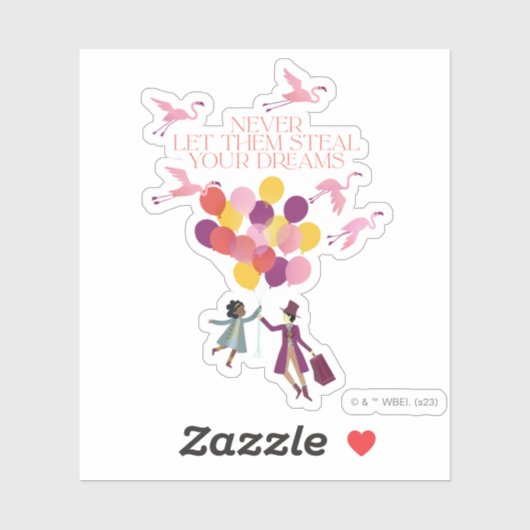 Wonka "Laat ze nooit je dromen stelen" Sticker (Vel)