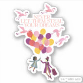 Wonka "Laat ze nooit je dromen stelen" Sticker (Voorkant)